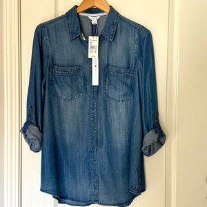 NWT Intro. Denim look shirt, ladies size Medium